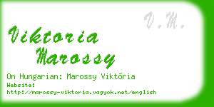 viktoria marossy business card